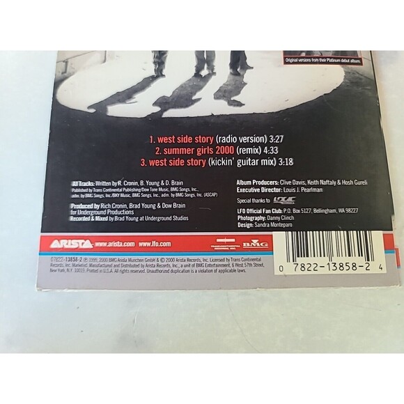 West Side Story/Summer Girls 2000 [Single] by LFO (Pop) (CD, Jul-2000, Arista) - Picture 5 of 10
